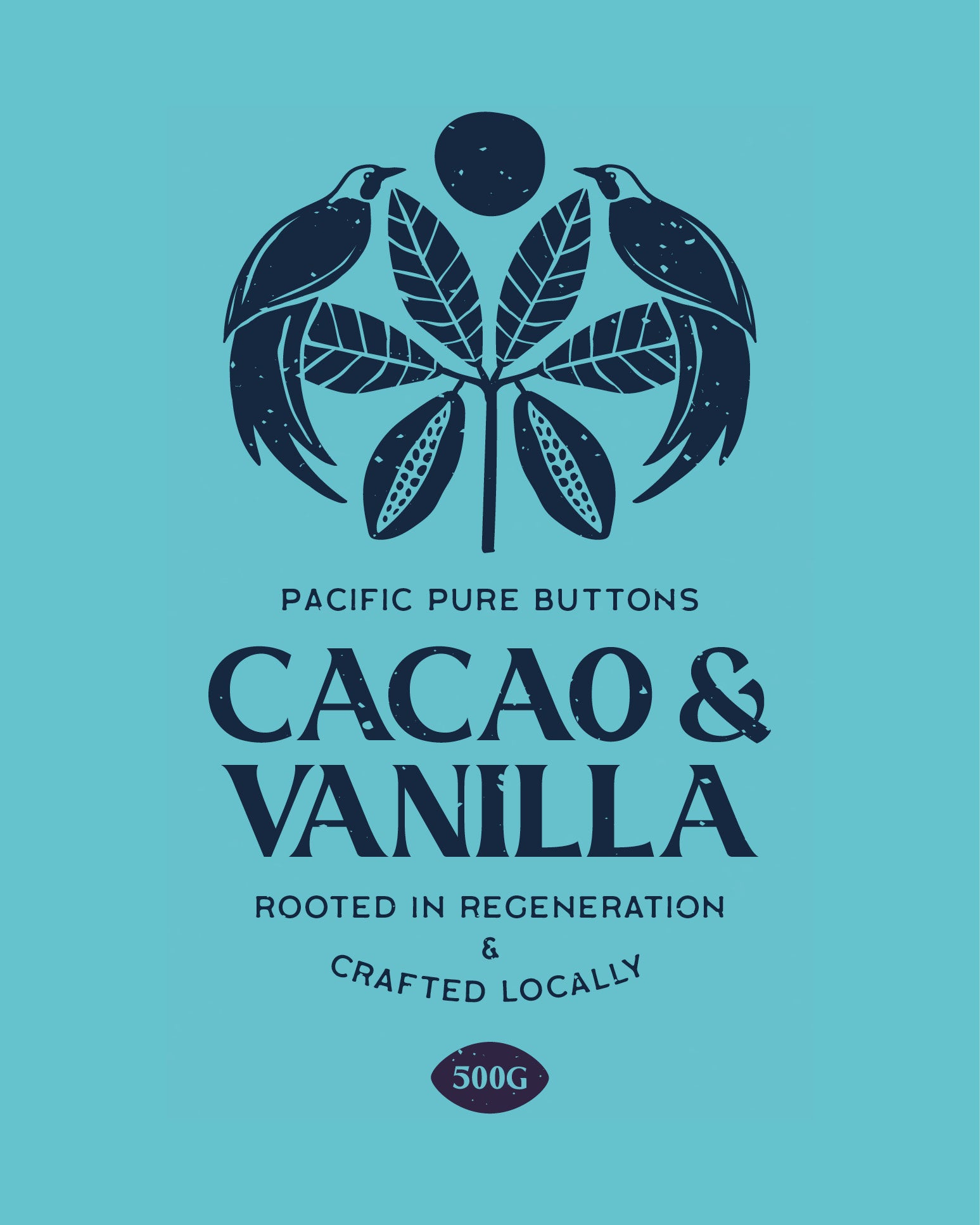 Pacific Pure Cacao & Vanilla Buttons 500g
